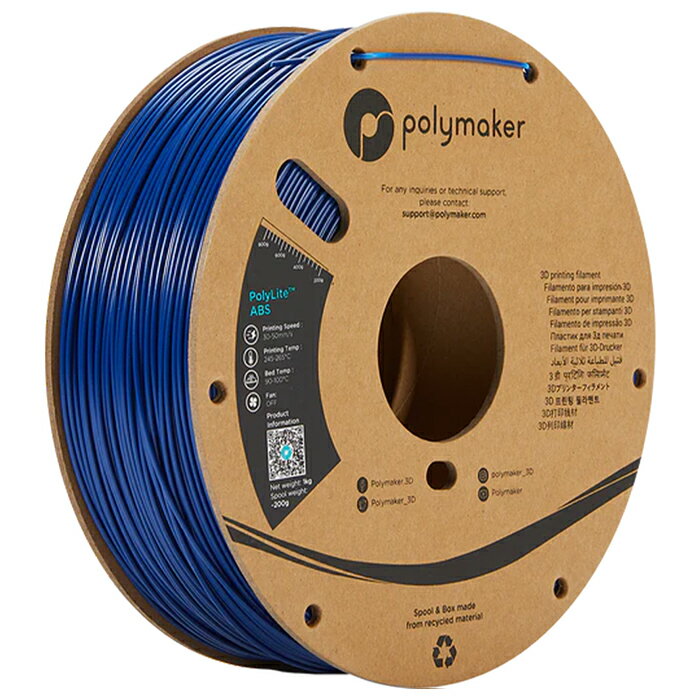 Polymaker PolyLite ABS フィラメント (1.75mm, 1kg) Blue ブルー 3Dプリンター用 PE01007 ポリメーカー【送料無料】【KK9N0D18P】