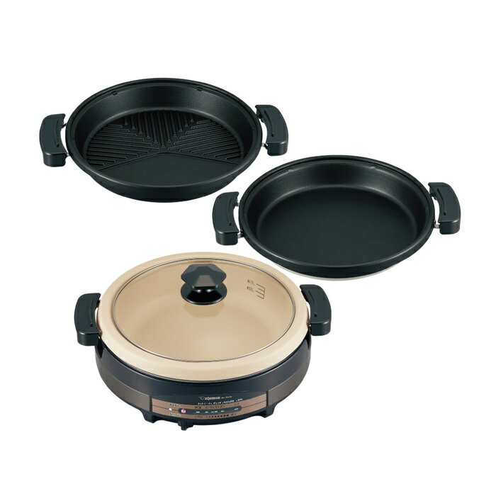 【新品】【※お一人様一台限り】【先着40名様!タイムセール】【楽天スーパーSALE】象印 グリルなべ あじまる 3枚プレート 土鍋風大型なべ 遠赤平面プレート 平面スペースつき溝つき遠赤焼肉プレート EP-RW型 EP-RW30-TA【送料無料】【KK9N0D18P】のサムネイル
