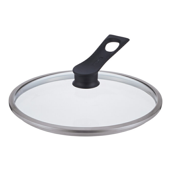 サーモス スタンド式ガラスフタ KLH-024-BK ブラック 24cm対応【送料無料】【KK9N0D18P】