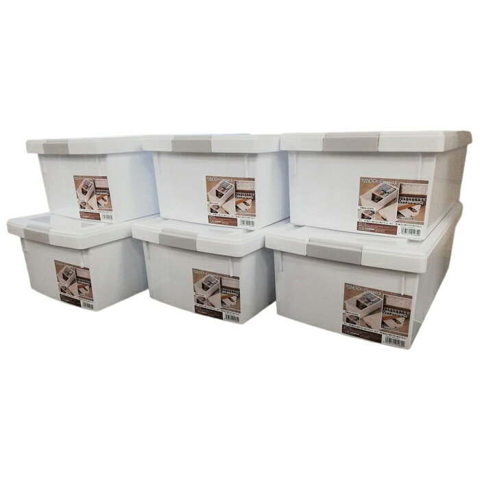 収納ケース 6個セット マルチケース ホワイト 不透明 幅23.7 奧行45.8 高さ15cm 浅型 MC-06WH アイ・エ..