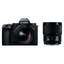 パナソニック ミラーレス一眼カメラ ルミックス LUMIX S5II ダブルレンズキット DC-S5M2W ブラック Panasonic デジタル一眼カメラ 標...