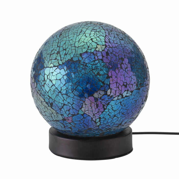 イシグロ モザイクLEDランプ ボール型 オーロラコバルトブルー インテリアライト I-21480 ブルー イン..