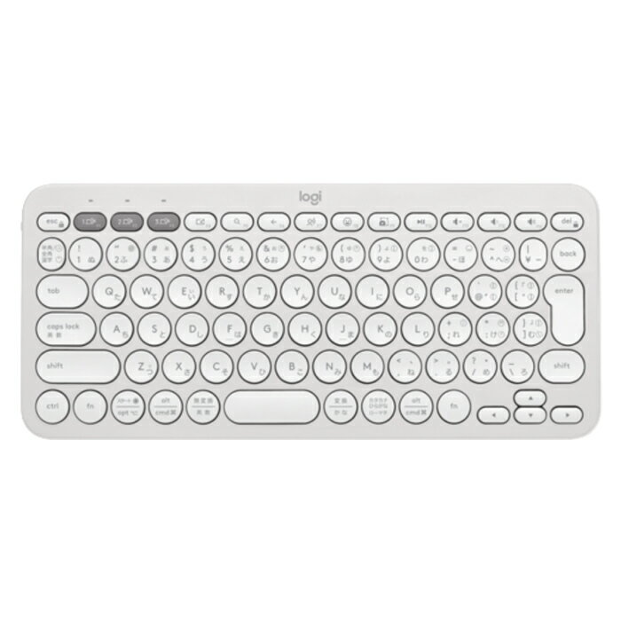 ロジクール ワイヤレスキーボード K380s PEBBLE KEYS 2 K380SOW オフホワイト 84キー日本語レイアウト ..
