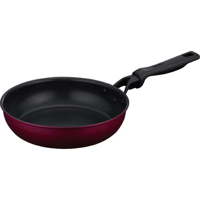 サーモス 24cm フライパン デュラブルシリーズ フライパンKFM IH対応 ガス火対応 深型 KFM-024-R レッ..