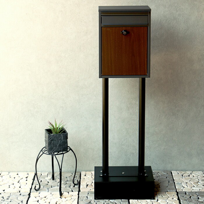 乐天商城 - 【最大2500円OFFクーポン配布中!5月29日10時まで】MOJYU 郵便ポスト スタンドポスト Shannon シャノン SDM-060 ダークグレー 鍵付き 郵便受け スタンドタイプ 玄関ポスト おしゃれ モジュ【送料無料】【KK9N0D18P】