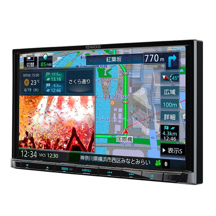 ケンウッド カーナビ 7V型 180mmモデル 彩速ナビ 地デジ Bluetooth カーオーディオ MDV-S710 一体型 2DIN DVD/USB/SD フルセグ【送料無料】【KK9N0D18P】