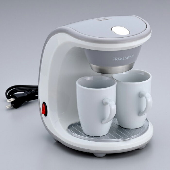 HOME SWAN コーヒーメーカー2カップ ドリップ マグカップ2個付き SCM-02 新津興器【送料無料】【KK9N0D18P】