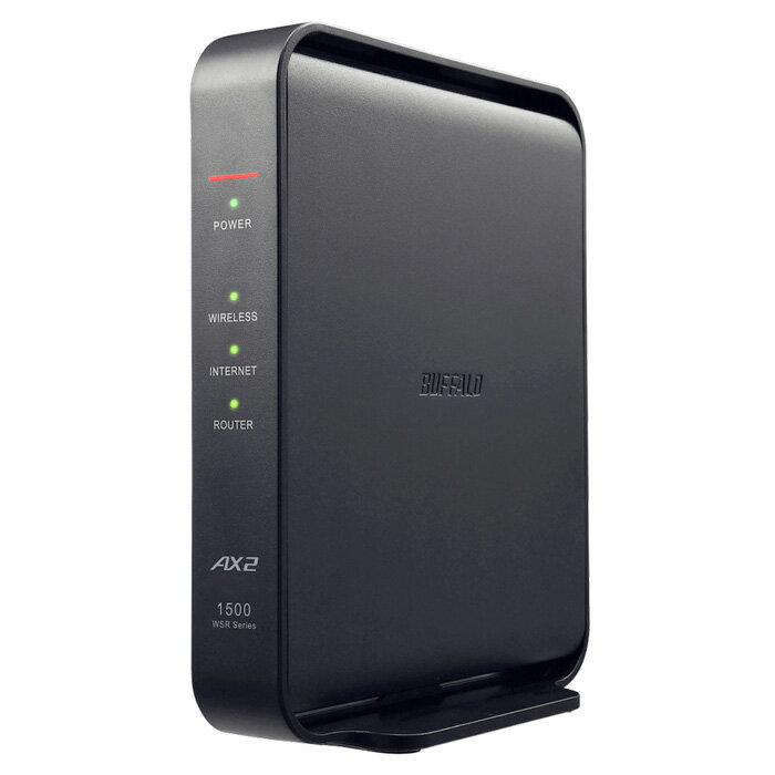 バッファロー Wi-Fiルーター Wi-Fi 6対応ルーター エントリーモデル WSR-1500AX2L ブラック BUFFALO かんたん設定 AirStation【送料無料】【KK9N0D18P】