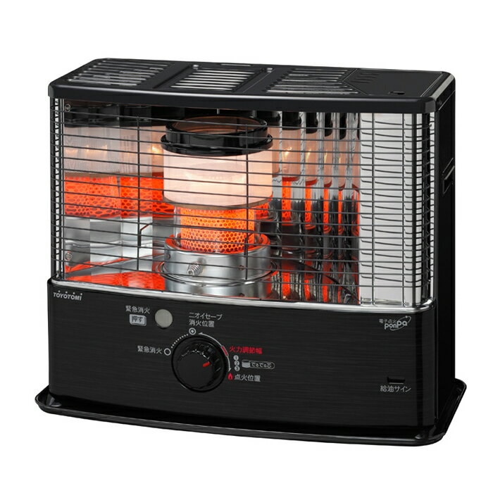 トヨトミ 反射型石油ストーブ HRC-W3624-B ブラック 石油ストーブ ダブルクリーン【送料無料】【KK9N0D..