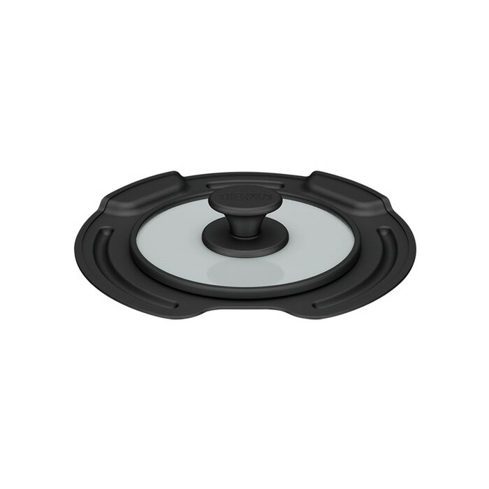 サーモス 取っ手のとれる鍋専用フタ KLJ-016-BK ブラック 16cm対応【送料無料】【KK9N0D18P】