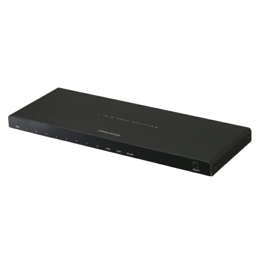 グリーンハウス HDMIスプリッタ 4K60fPs対応 8ポート GH-HSPA8-BK ブラック【送料無料】【KK9N0D18P】
