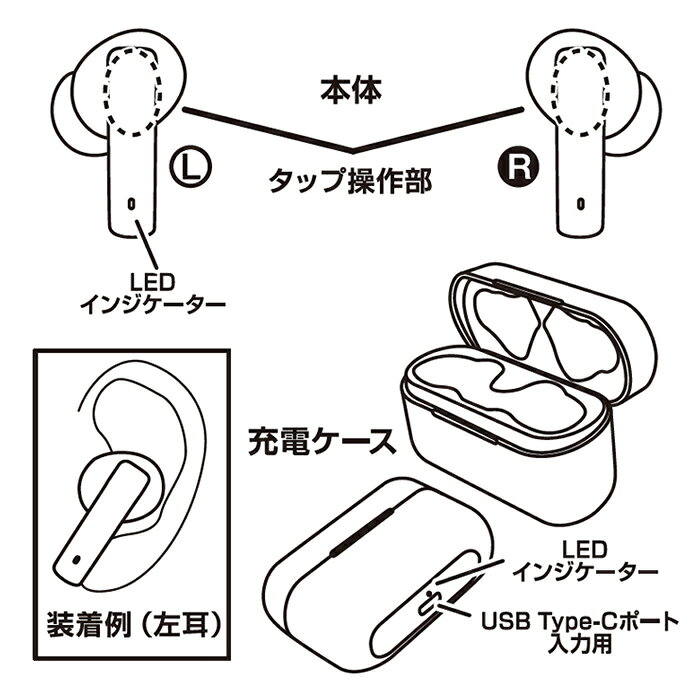 カシムラ 完全ワイヤレスイヤホン ノイズキャンセル 外音取込 Bluetooth BL-115 ホワイト WH AAC ANC ステレオ イヤフォン マイク搭載【送料無料】【KK9N0D18P】 akindo-10202004 安心家電販売 PCあきんど サンプル画像3