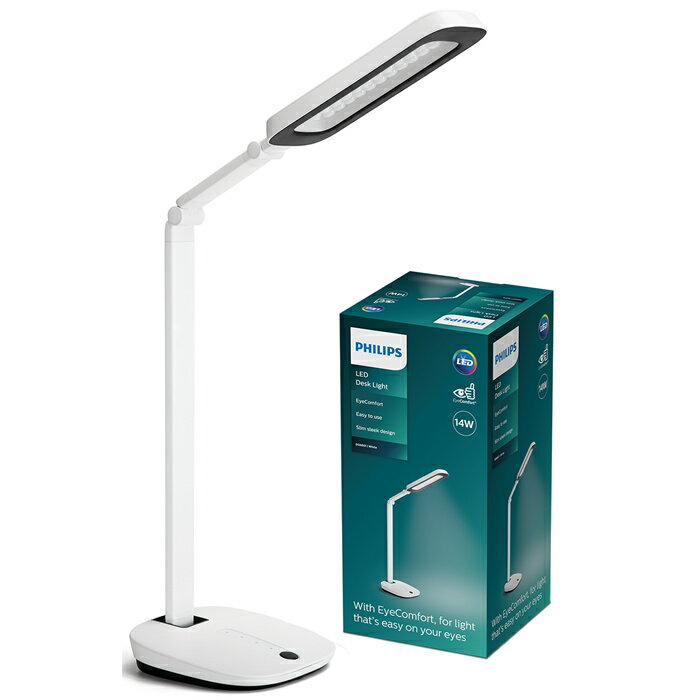 フィリップス デスクライト 明るさ重視モデル RobotPlus DSK601 Philips LED テーブルランプ 800lm Ra80 四段階 調光 ブルーライトカット 学習机 卓上ライト 電気スタンド 子供部屋 テレワーク 在宅ワーク 学生 子供【送料無料】【KK9N0D18P】