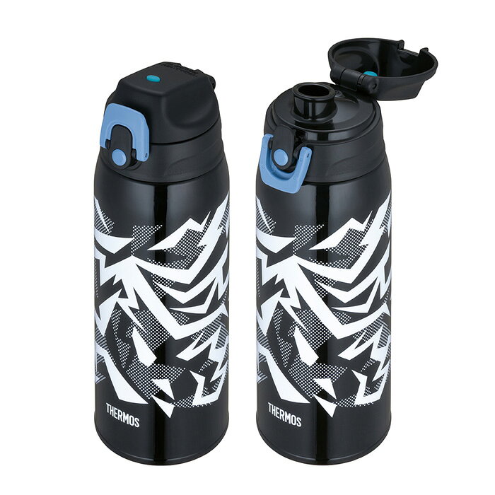 サーモス 真空断熱2ウェイボトル 800ml ブラックイエロー FJJ-802WF-BKY 水筒 スポ...