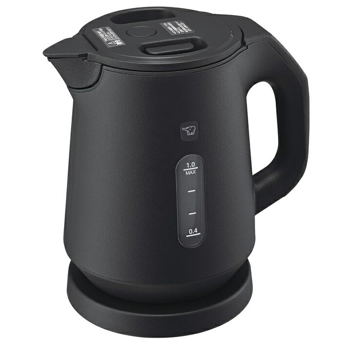 象印 1.0L 電気ケトル CK-KA10-BM スレートブラック 1時間あったか保温 蒸気レス構造 フラットふた 広..
