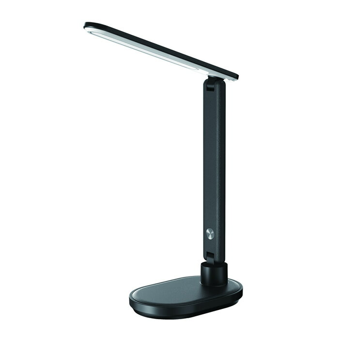 ゼピール LED スタンドライト ZLT-10B-K ブラック 3段階調光 昼白色 レザー調デザイン デスクライト【..