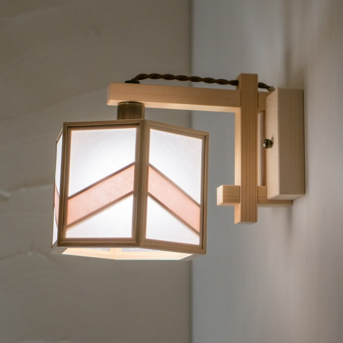 新洋電気 コンビネーションランプ ブラケットライト 湊 sou 不織布＋桜 AB624-I 和風照明 おしゃれ【送..