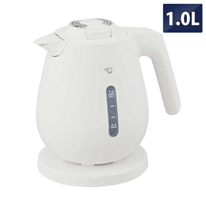 象印 電気ケトル 1.0L 転倒湯もれ防止 蒸気セーブ CK-DC10-WA ホワイト 本体二重構造 自動電源オフ 空..