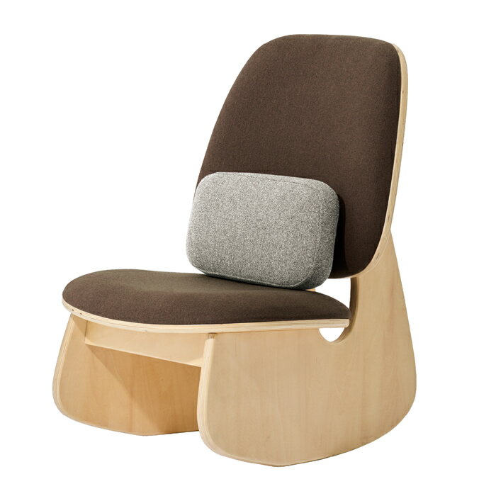 crasno ゆらゆら腰サポート座椅子 ブラウン D-0070-4241-01 人間工学デザイン 骨盤サポート 腰のための..