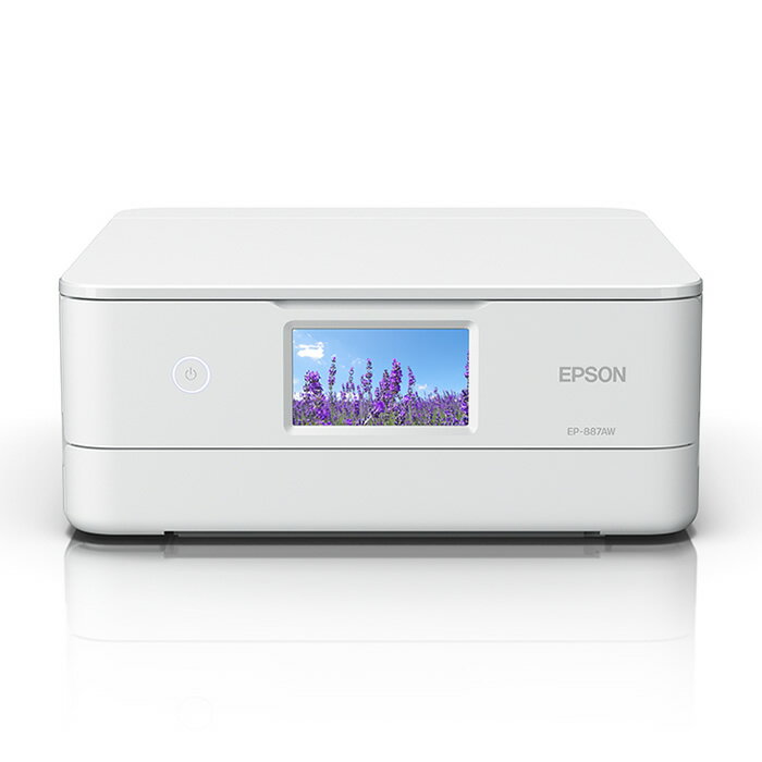 エプソン インクジェットプリンター カラリオ A4対応 EP-887 ホワイト EP-887AW EPSON インクジェット複合機 カラリオプリンター 6色カラー プリント コピー スキャン スマホ対応 無線LAN 自動両面印刷【送料無料】【KK9N0D18P】