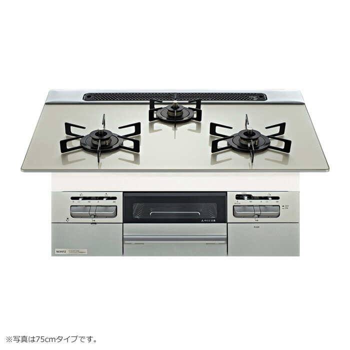 ノーリツ プロパンガス用 60cm天板ビルトインコンロ Fami ファミ N3WV6RWTP2SI-LPG ムーンシルバー【送..