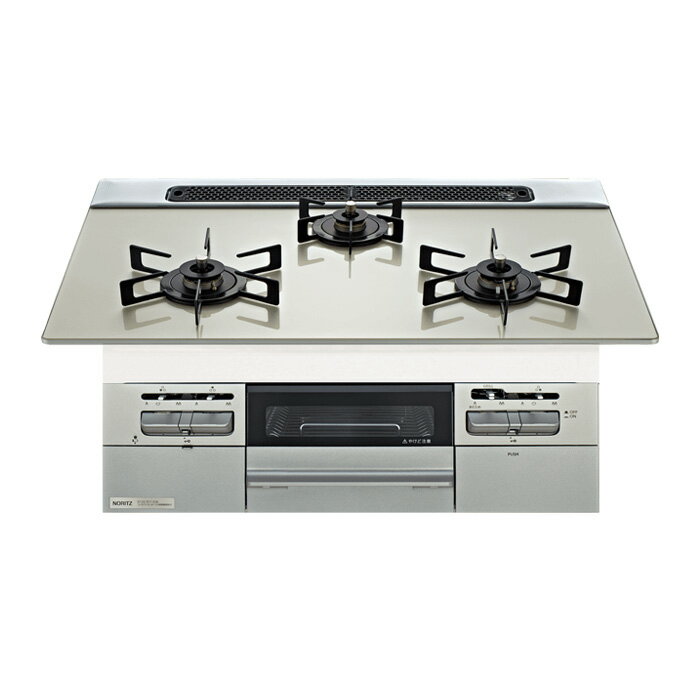 ノーリツ 都市ガス用 75cm天板ビルトインコンロ Fami ファミ N3WV7RWTP2SI-13A ムーンシルバー【送料無..