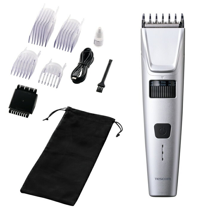 【即納】テスコム ヘアカッター TT590B-S シルバー 充電式 交流式 バリカン TESCOM ボウズからミディア..