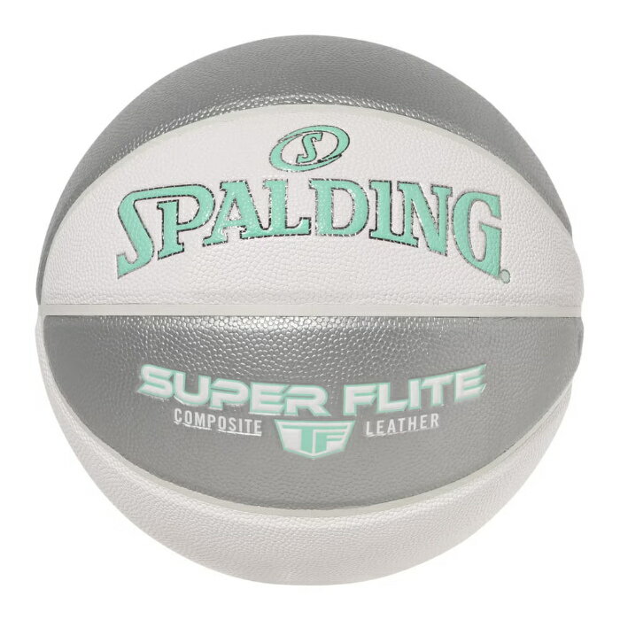 スポルディング バスケットボール スーパーフライト ホワイト×シルバー×ミント 7号球 合成皮革 78-169J SPALDING 正規販売店【送料無料】【KK9N0D18P】