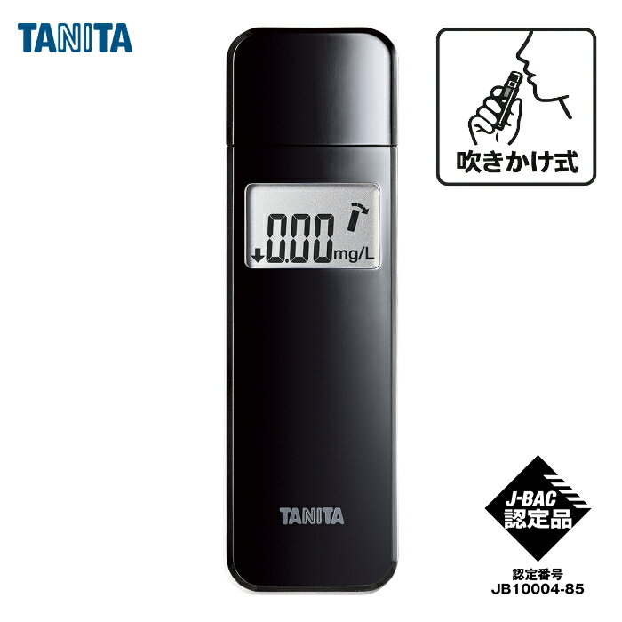 タニタ アルコールチェッカー 吹きかけ式 乾電池式 コンパクトサイズ 0.01mg/L単位 アルコール検知器協議会 J-BAC 認定品 EA-110-BK ブラ...