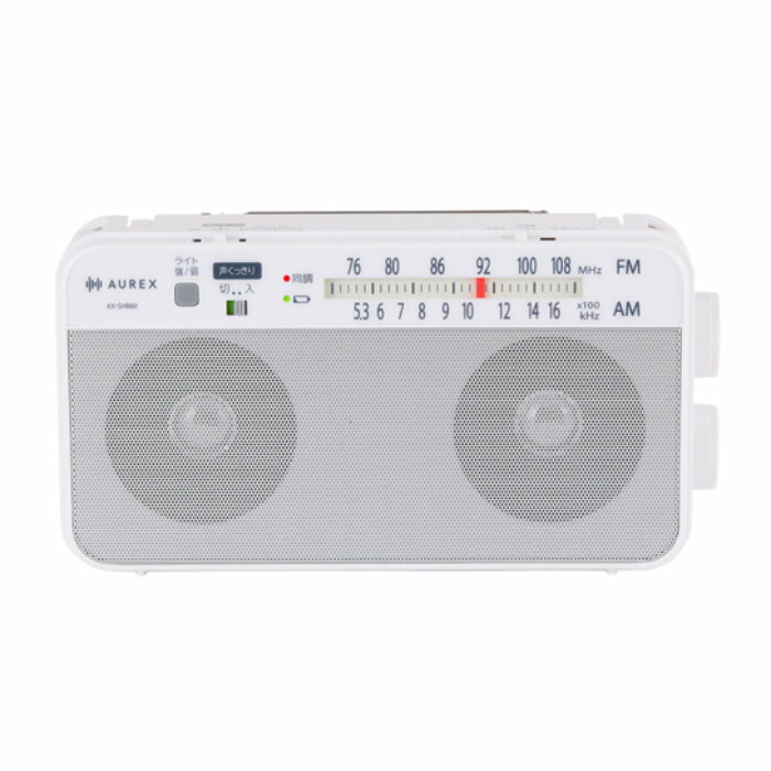 東芝 ホームラジオ AX-SHR60-W ホワイト LEDライト付き ワイドFM 肩ベルト付き FM/AM おやすみタイマー 非常時 スポーツ中継【送料無料】【KK9N0D18P】