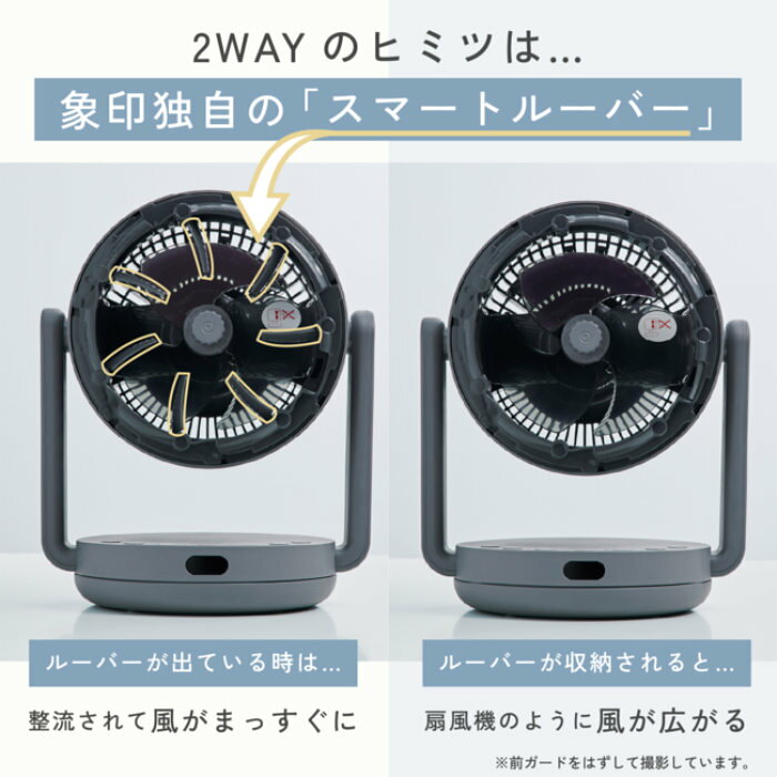 安心家電販売 PCあきんどの象印 2WAY サーキュレーター RC-AA30-WA ホワイト DCモーター リモコン付き 扇風機 大風量 風量10段階切替 上下・左右首振り 衣類乾燥モード 入切タイマー【送料無料】【KK9N0D18P】｜アングル3