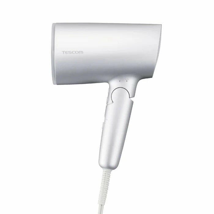 TESCOM - テスコム マイナスイオン ヘアドライヤー TD713A-S シルバー 大風量 速乾 時短 ヘアケア 退色抑制 折り畳み コンパクト収納 ラク抜きプラグ【送料無料】【KK9N0D18P】