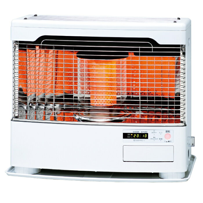 ※返品・交換不可商品■赤外線と温風のダブル暖房FF式ストーブ■エクセレントレーザーバーナー(業界トップクラスのすばやい点火・消火)■室温を徐々に20°まで下げるエコモード搭載■ヒートフレア構造で遠赤外線量アップ■フィルターのお掃除時期をランプでお知らせするフィルターサイン■暖房出力7.00kw〜2.18kw■燃焼時消費電力(50/60Hz):最大燃焼45/47w最小燃焼26/28w■幅700mm×奥行422mm×高さ593mm■質量:約28.0kg■畳数めやす:コンクリート25畳 木造18畳■別置きタンク方式商品の特長・仕様に関する詳細はメーカーホームページでもご覧頂けます。トヨトミ FF式ストーブ 木造18畳 鉄筋25畳 FR-70R-W ホワイト TOYOTOMI 赤外線と温風のダブル暖房 ヒートフレア構造 エコモード 灯油■送料区分：220サイズ