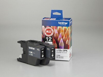 【最大1000円OFFクーポン！12月11日1:59まで】ブラザー 純正品 インクカートリッジ 黒2本パック LC12BK..