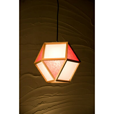 乐天商城 - 【最大2500円OFFクーポン配布中!5月29日10時まで】照明 おしゃれ 和風照明 新洋電気 ペンダントライト 的 mato S 1灯タイプ AP830-C 白×緋 和室 【送料無料】【KK9N0D18P】