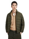 DUZTELYI ダウンジャケット メンズ 軽量 防風 防寒 ダウン コート ライトダウン 収納袋付き DU490 (2XL, グリーン)