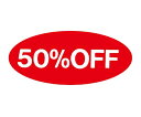 HEIKO タックラベル (シール) No.110 「50%OFF」 16x36mm 300片/62-1031-50