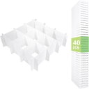 UNIQOCK 仕切り板 引き出し仕切り収納収納ボックス 38*7cm 40枚セット カット可能 衣類用 仕切り 洋服 ズボン 下着 靴下 ネクタイ 小物
