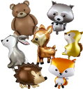 Yullymerry 風船 動物 セット アニメイラスト風 アルミ 誕生日の飾り付けに最適 (7個セット)