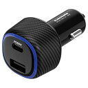 多摩電子工業 PD60W カーチャージャー 車載充電器 Type-C Type-A TKP142UCK コンパクト 軽量 12V/24V車対応 急速充電器 ノー...