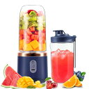 ジューサー ミキサー 一台多役 コードレス 22000回/分高速回転 400ML*2大容量 果物 野菜 ジュース 離乳食用 栄養補充 Type-C充電式 小型 ミニ 一人用 お手入れ簡単 持ち運びやすい 出張/旅行/アウ