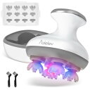 AQielev ヘッドスパ 頭皮ブラシ IPX7防水【日本皮膚管理博士監修】お風呂 電動頭皮ブラシ AI?生頭皮ケア スカルプケア 赤青LED光(630nm&4...