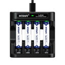 XTAR 単4形 リチウム電池 1.5v li-ion aaa 充電池 1620mWh 低自然放電率 4本単三電池とLC4充電器の組み合わせ (単4電池*4本+LC4充電器)