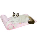 Bidason ペット ひんやり ベッド クッション 9色 可愛い 柔らかい 枕付き 犬 猫 軽量 冷感 シーツ 冷却 暑さ対策 快適 滑り止め 洗える ふわふわ ペット用品 小 中 型 犬 夏