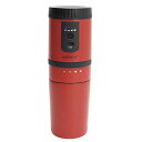 マクロス 電動式 オールインワン コーヒーメーカー caf?ravel(カフェラベル)(豆を挽く、ドリップ、飲むがこれ一台で) レッド MEK-83