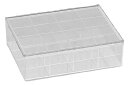 蝶プラ工業 フタ付クリアケース W31.9×D24×H9.2cm 12分割(1ブロック内寸:W7.5×D7.5×H7.5cm) デスコ BI 12L 691837 日本製