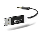 TUNAI Firefly LDAC Bluetoothレシーバー: 超小型 ハイレゾ USB DAC 3.5mmAUX 車 Bluetooth 受信機 5.0アダプター 車載/家庭用 AUX 音楽 USB式 充電不要 カーオーディオ carplay (ブラック)
