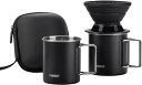 Vandroop キャンプ コーヒーセット アウトドア コーヒードリッパー 小型 折り畳み式 シリカ コーヒーフィルター 旅行用 出張 キャンプ 山登り 収納袋付き (1-2杯用) (2個)