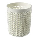 CURVER(カーバー) Knit(ニット) ラウンドホルダー 0.6L ホワイト | かご トレー 書類ケース 小物収納 リサイクルプラスチック製 北欧 お手入れ簡単 CV-004