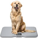 大型犬体重計・ラブラドール対応|150kgまで±0.05%高精度・超広面ステップ90×50cm・愛犬の肥満予防対策|子供・犬・成人の体重管理・グレー